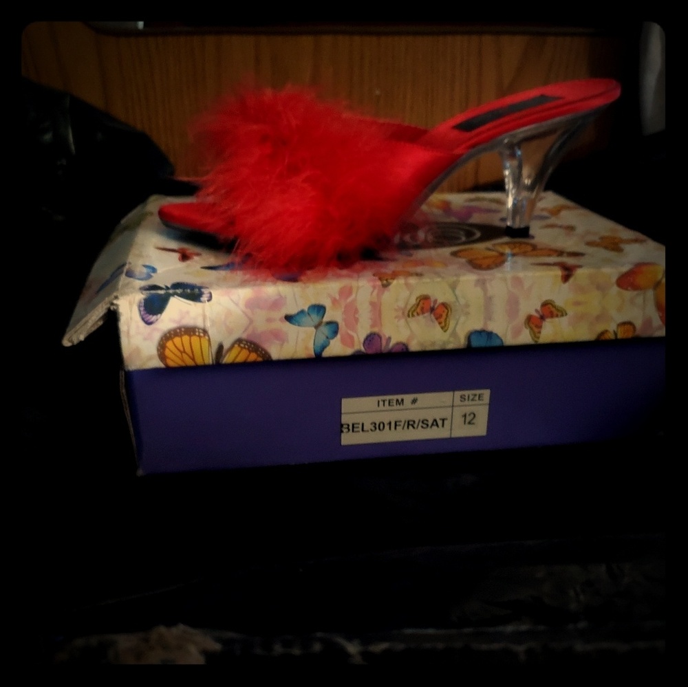 Pleaser sexy red shirt heels